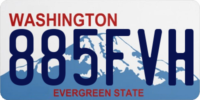 WA license plate 885FVH