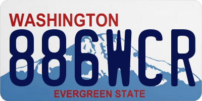 WA license plate 886WCR