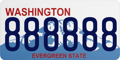 WA license plate 888888