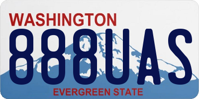 WA license plate 888UAS