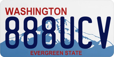 WA license plate 888UCV