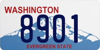 WA license plate 8901