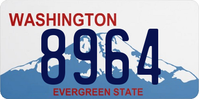 WA license plate 8964