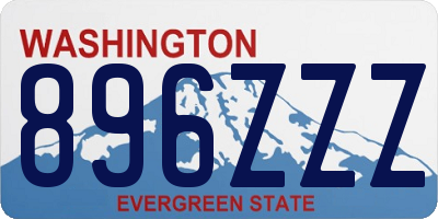 WA license plate 896ZZZ