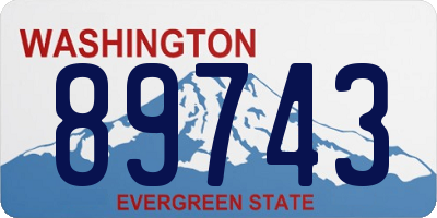 WA license plate 89743