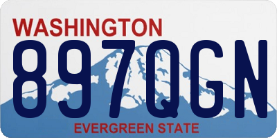 WA license plate 897QGN