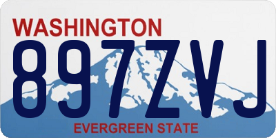 WA license plate 897ZVJ