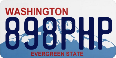 WA license plate 898PHP