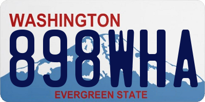 WA license plate 898WHA