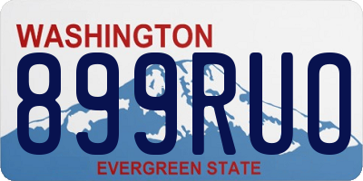 WA license plate 899RUO