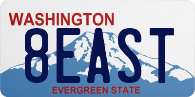 WA license plate 8EAST