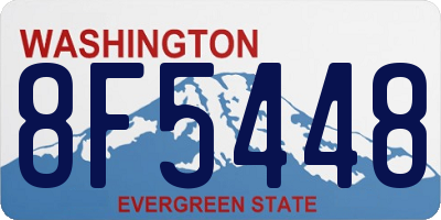 WA license plate 8F5448