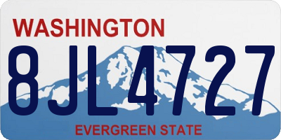 WA license plate 8JL4727