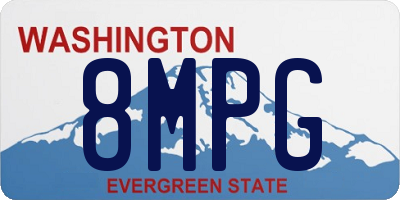 WA license plate 8MPG