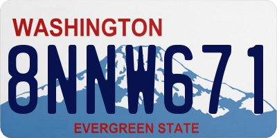 WA license plate 8NNW671