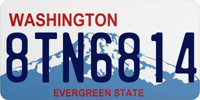 WA license plate 8TN6814