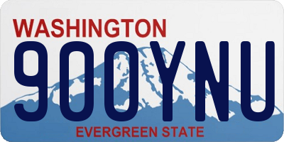 WA license plate 900YNU