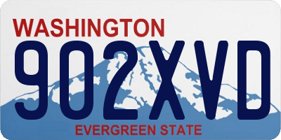 WA license plate 902XVD