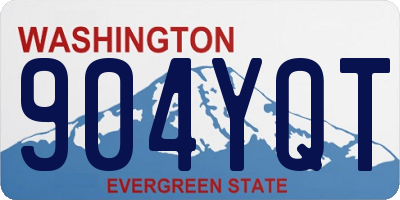 WA license plate 904YQT