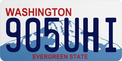 WA license plate 905UHI