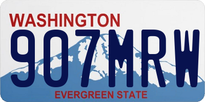 WA license plate 907MRW