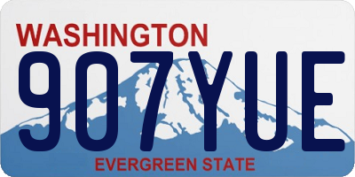 WA license plate 907YUE