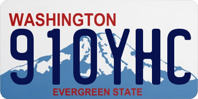 WA license plate 910YHC