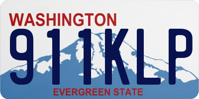 WA license plate 911KLP