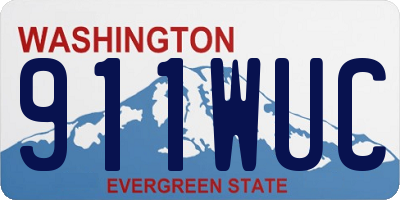 WA license plate 911WUC