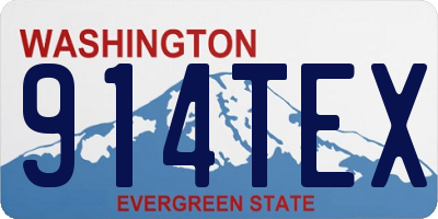 WA license plate 914TEX