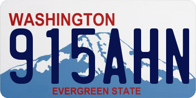 WA license plate 915AHN