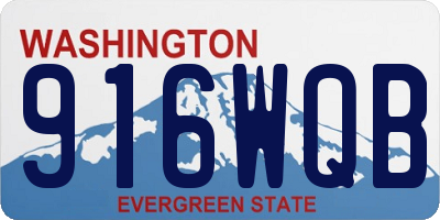 WA license plate 916WQB