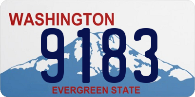 WA license plate 9183