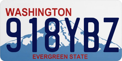 WA license plate 918YBZ