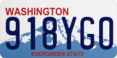 WA license plate 918YGO