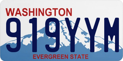 WA license plate 919YYM