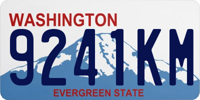 WA license plate 9241KM