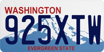 WA license plate 925XTW