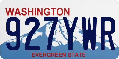 WA license plate 927YWR