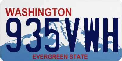 WA license plate 935VWH