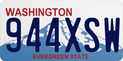 WA license plate 944XSW