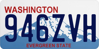 WA license plate 946ZVH