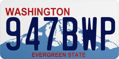 WA license plate 947BWP