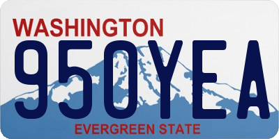 WA license plate 950YEA