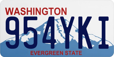 WA license plate 954YKI