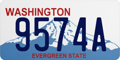 WA license plate 9574A