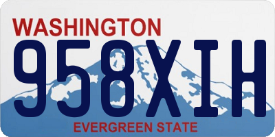 WA license plate 958XIH