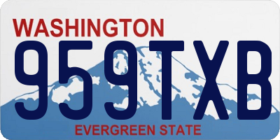 WA license plate 959TXB