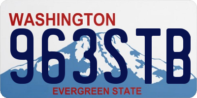 WA license plate 963STB