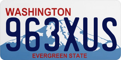 WA license plate 963XUS